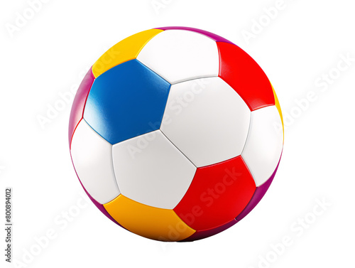 a colorful football ball on a white background