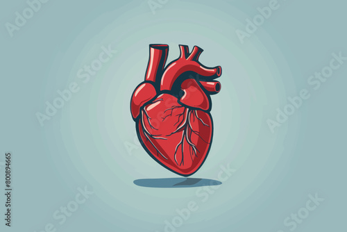 a simple flat illustration of an Heart, vector graphics