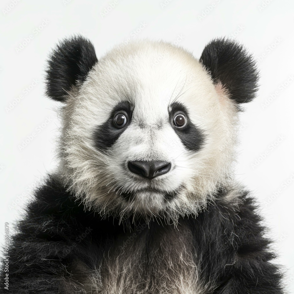 A close-up of a panda's face A close-up of a panda's face