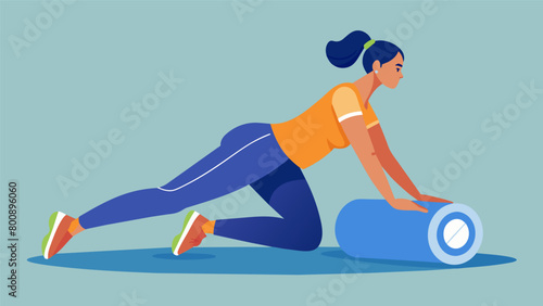 A practitioner utilizing foam rollers or other tools designed for dynamic warmups improving circulation and loosening tight muscles.