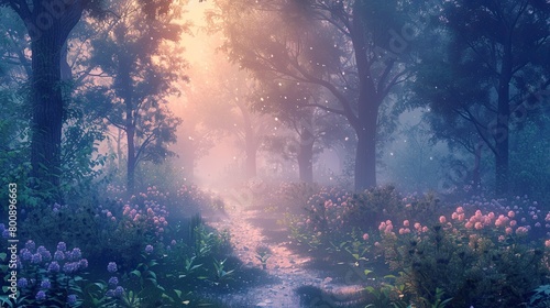 Misty Forest Pathway © dasom
