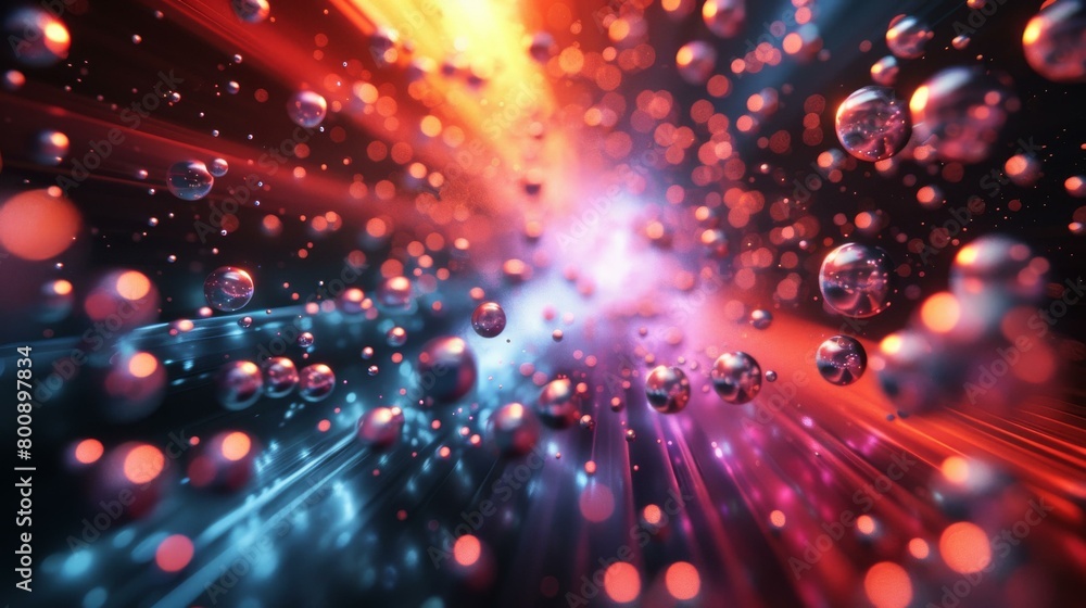 Spheres of light in a colorful abstract background Spheres of light in a colorful abstract background
