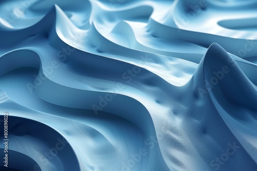 Blue and white abstract waves background