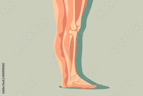 a simple flat illustration of an Knee, vector graphics