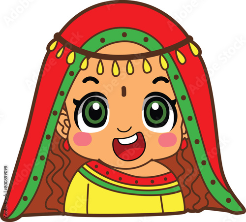 
Variation of kids face from any race. Mongoloid race emoticon. Avatar of boy and girl kids.