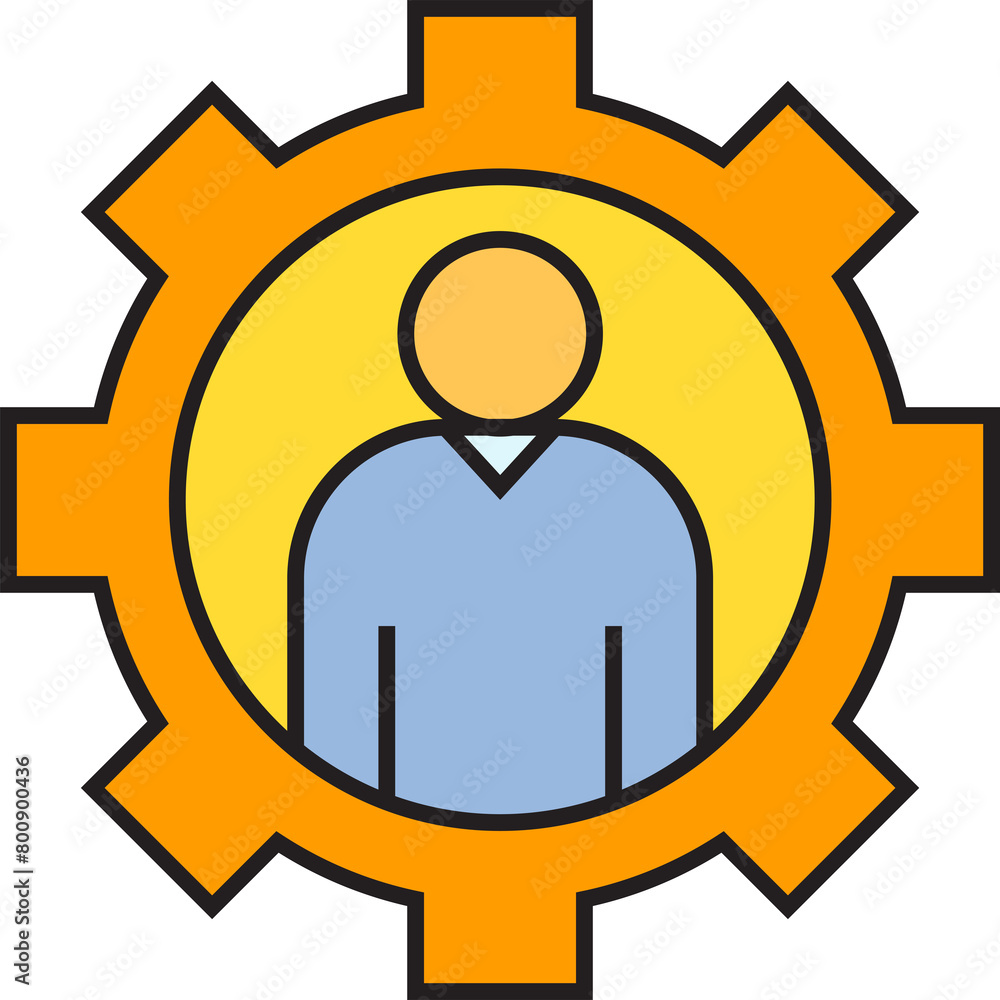 Manpower and Gear Icon
Manpower and Gear Icon