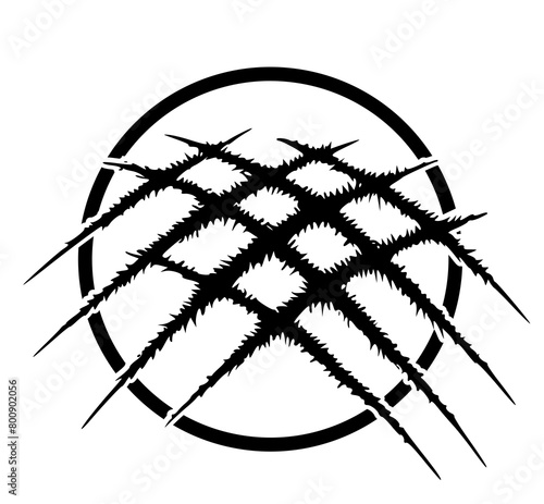 vector creative logo with wild animal claw mark or scratches. logo for your company with claw marks