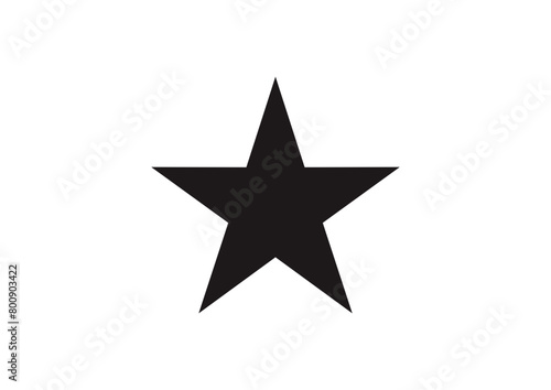 black star on white