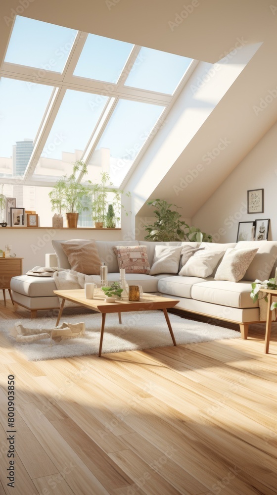 Bright and Airy Living Room With Plants