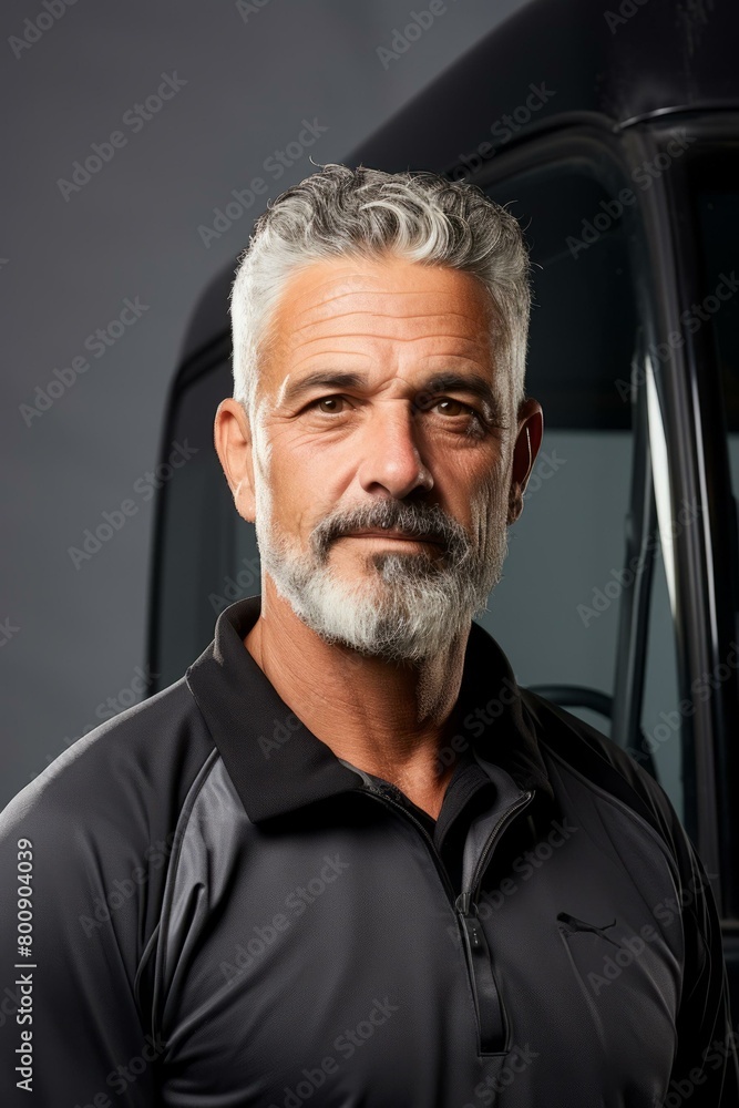 Portrait of a male truck driver Portrait of a male truck driver