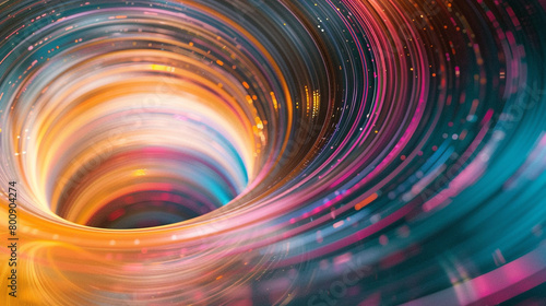 Multicolored lines swirling in a visual ode to scientific discovery.