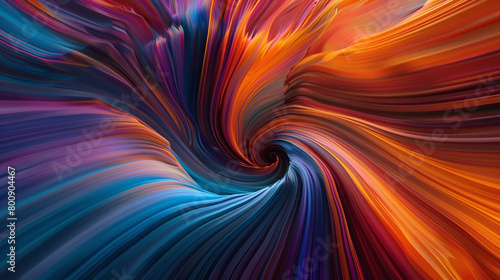 Multicolored lines swirling in a visual ode to scientific discovery. photo