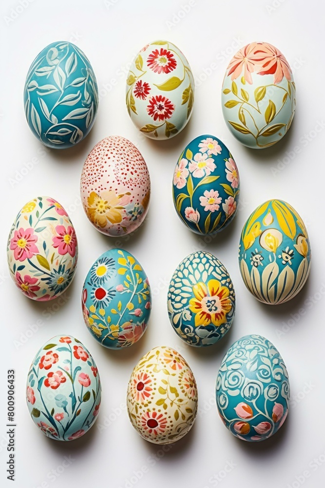 A Dozen of Ornate Easter Eggs
