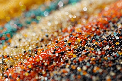 A colorful, multi-colored sand pile with a rainbow of colors