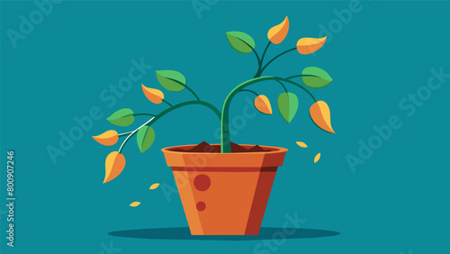 A wilted plant in a pot representing the withering effects of financial strain on an individuals mental and physical wellbeing.
