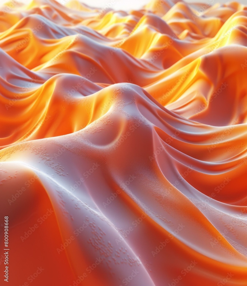 Fototapeta premium Abstract orange wavy textured background