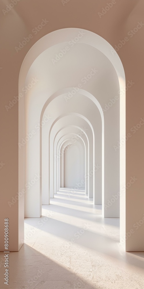Long White Minimalist Corridor