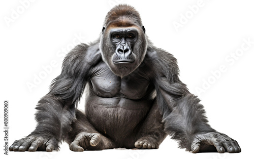 Noble Gorilla Isolated On Transparent Background PNG. © Faizan