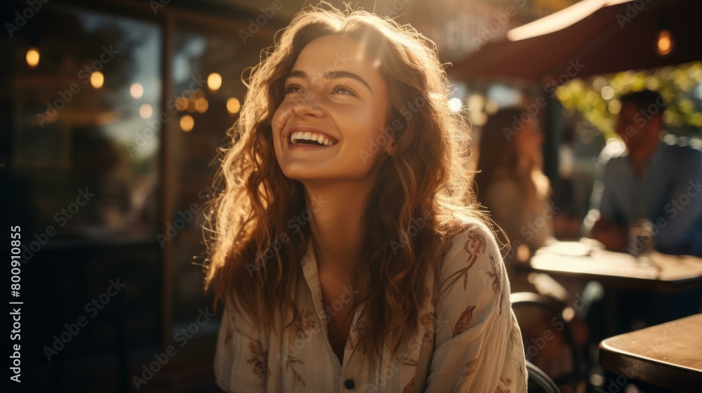 Obraz premium Portrait of a beautiful young woman smiling