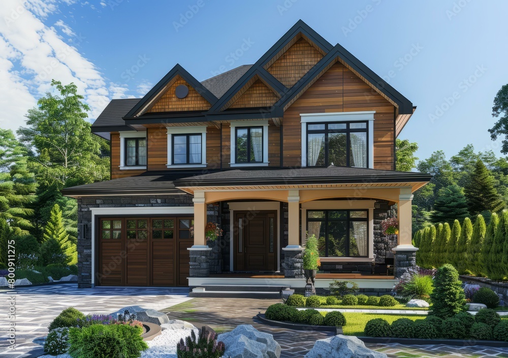A Stunning 2-Story Family Home with a welcoming Exterior