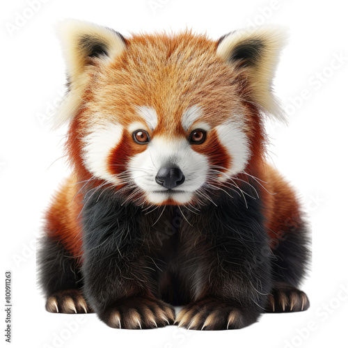 Red panda isolated on transparent background