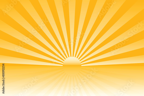 Vector Sunburst Pattern Background for Summer Banner