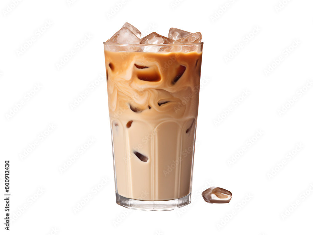 a glass of iced coffee