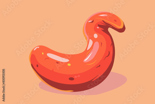 a simple flat illustration of an Stomach, vector graphics
