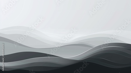 Premium Vector Quality in Misty Grey Minimal Wave Background.