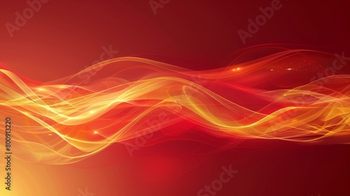 Abstract red and yellow wavy background