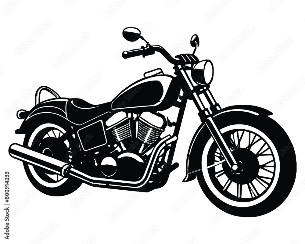 Motor Bike icon vector line art design