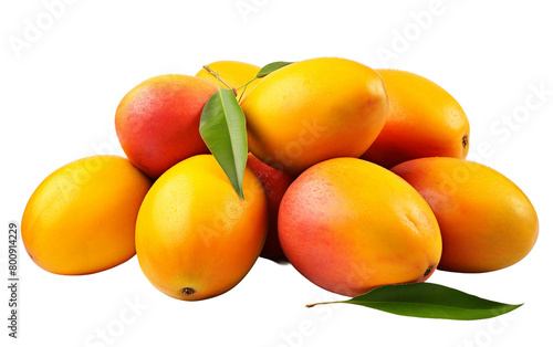 Tropical Mango Delight Isolated On Transparent Background PNG.