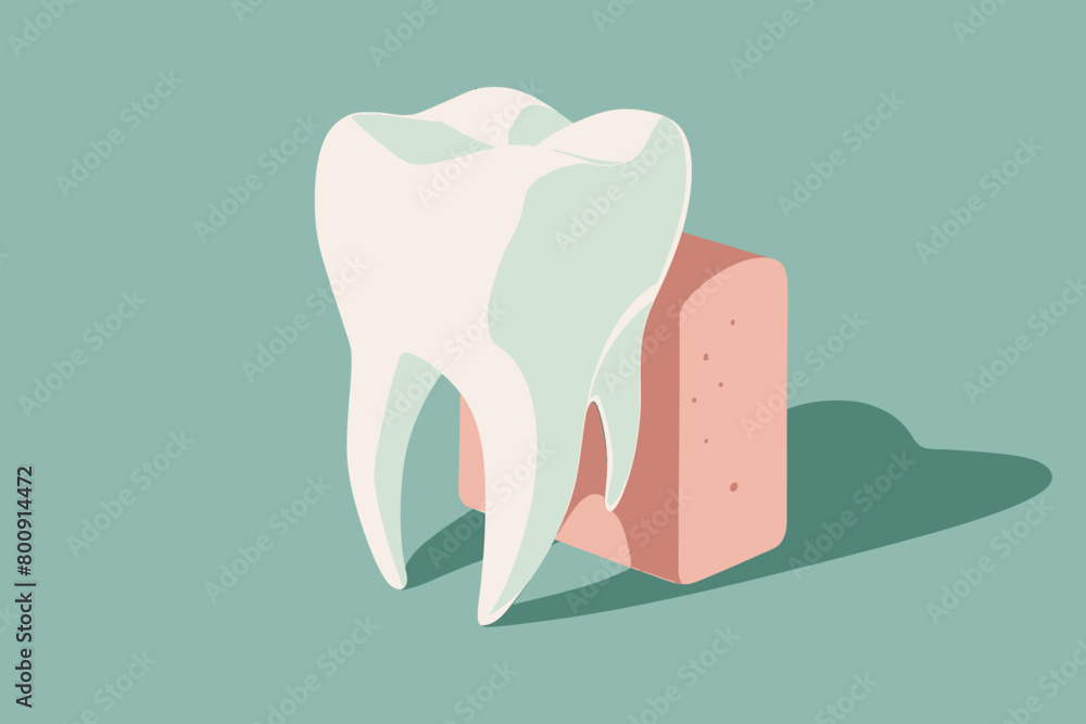 a simple flat illustration of an Teeth, vector graphics a simple flat illustration of an Teeth, vector graphics