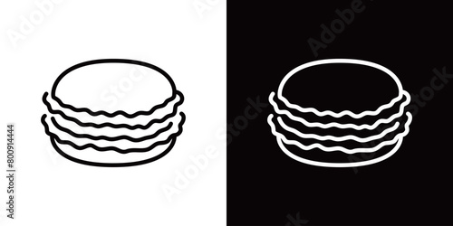 マカロンの線画アイコン