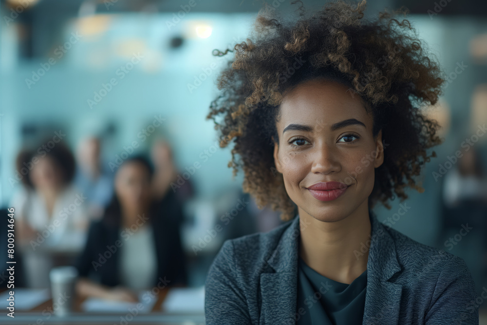 Professional young woman at a business meeting with colleagues Professional young woman at a business meeting with colleagues