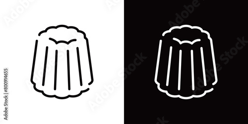 カヌレの線画アイコン
