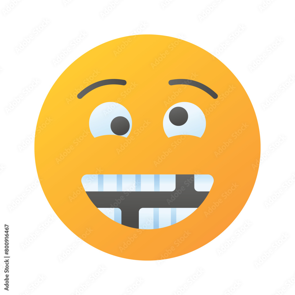 Fototapeta premium Visually perfect dumb emoji icon design, easy to use and download