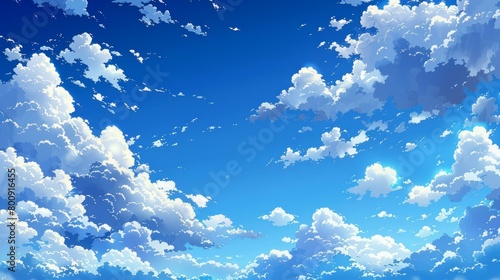 Blue sky with white clouds