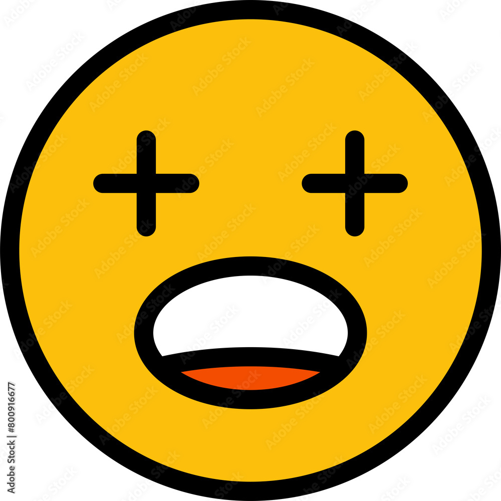 Obraz premium Worried Face Emoticon