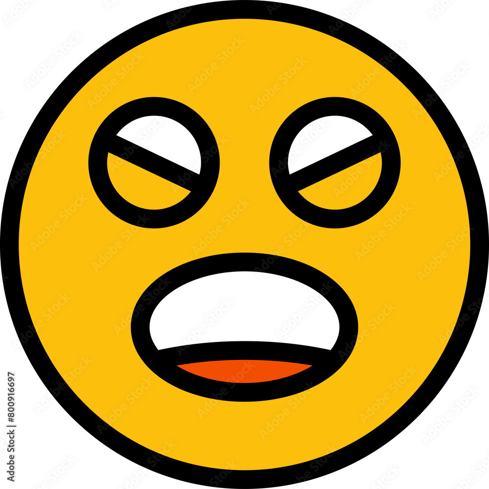 Fototapeta premium Angry Face Emoticon