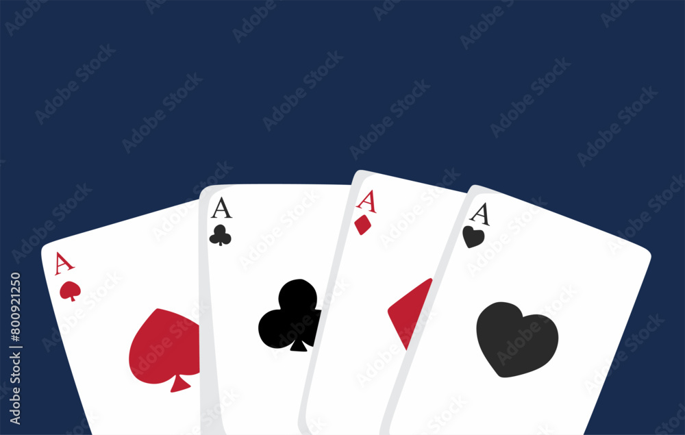 Obraz premium playing cards are lined up ready to be played