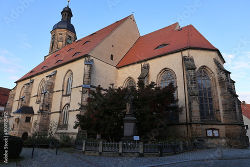 Historische Kirche in der Altstadt von Dippoldiswalde in Sachsen