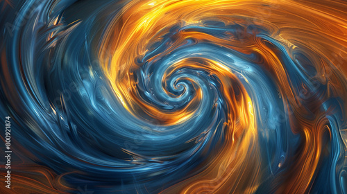 soft swirling patterns of azure and deep amber, ideal for an elegant abstract background