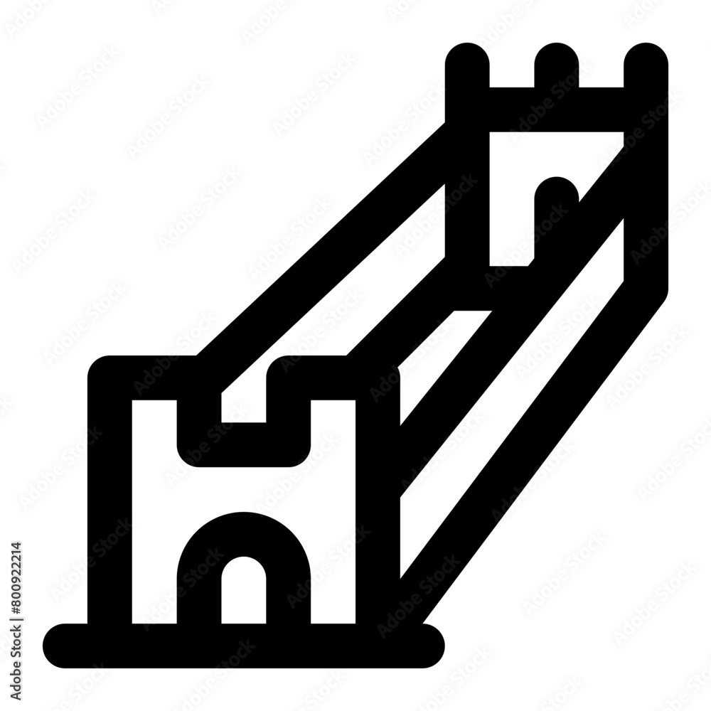 china great wall line icon china great wall line icon