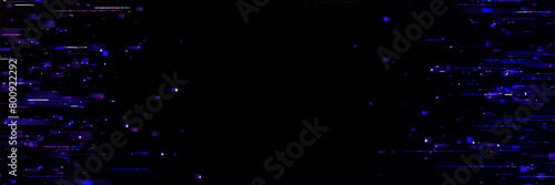 Glitch tv effect for game screen video background. Abstract vhs noise graphic. Retro signal error design for gamer. Futuristic data hack technology. Tape rewind distortion overlay for 80s media banner