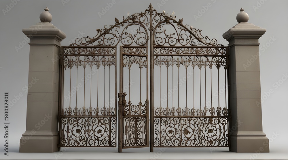 Fototapeta premium Transparent PNG available Set doors isolated.generative.ai