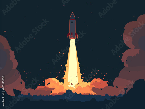 wither background, A bottle rocket shooting into the air., in the style of animated illustrations, wither background,