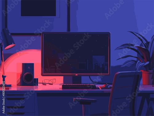 wither background, A disconnected webcam unable to connect to video conferencing., in the style of animated illustrations, wither background