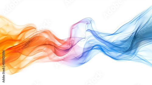 Lively gradient lines shifting from fiery red to vivid sapphire, isolated on a white background.