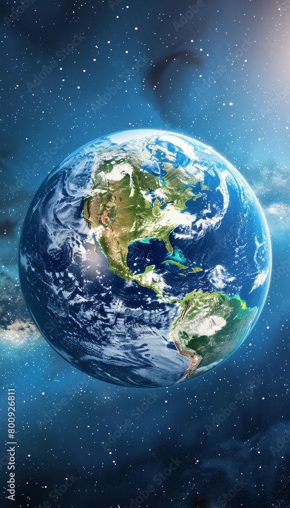Obraz premium Detailed earth s physical map from space mountains, valleys, and water bodies in clear view